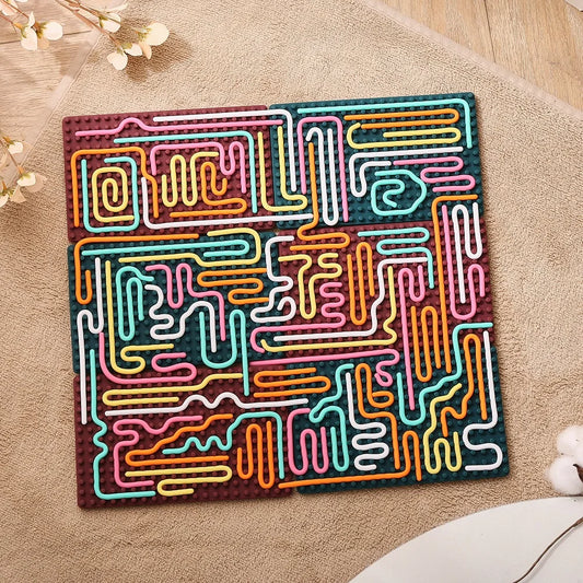 Silicone Montessori Toys Sensory Activity Board Calming Fidget Toys Silent Mindfulness for Kids Anxiety Relief Sensory Board