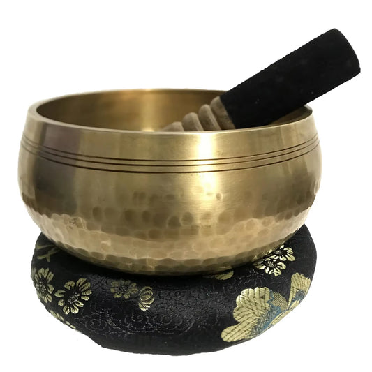 Tibetan Bowl Set with Mallet and Cushion Singing Bowls for Meditation Yoga Chanting Sound Healing Hand Beaten in Nepal