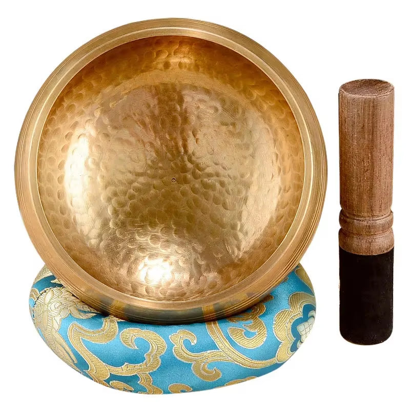 Tibetan Bowl Set with Mallet and Cushion Singing Bowls for Meditation Yoga Chanting Sound Healing Hand Beaten in Nepal