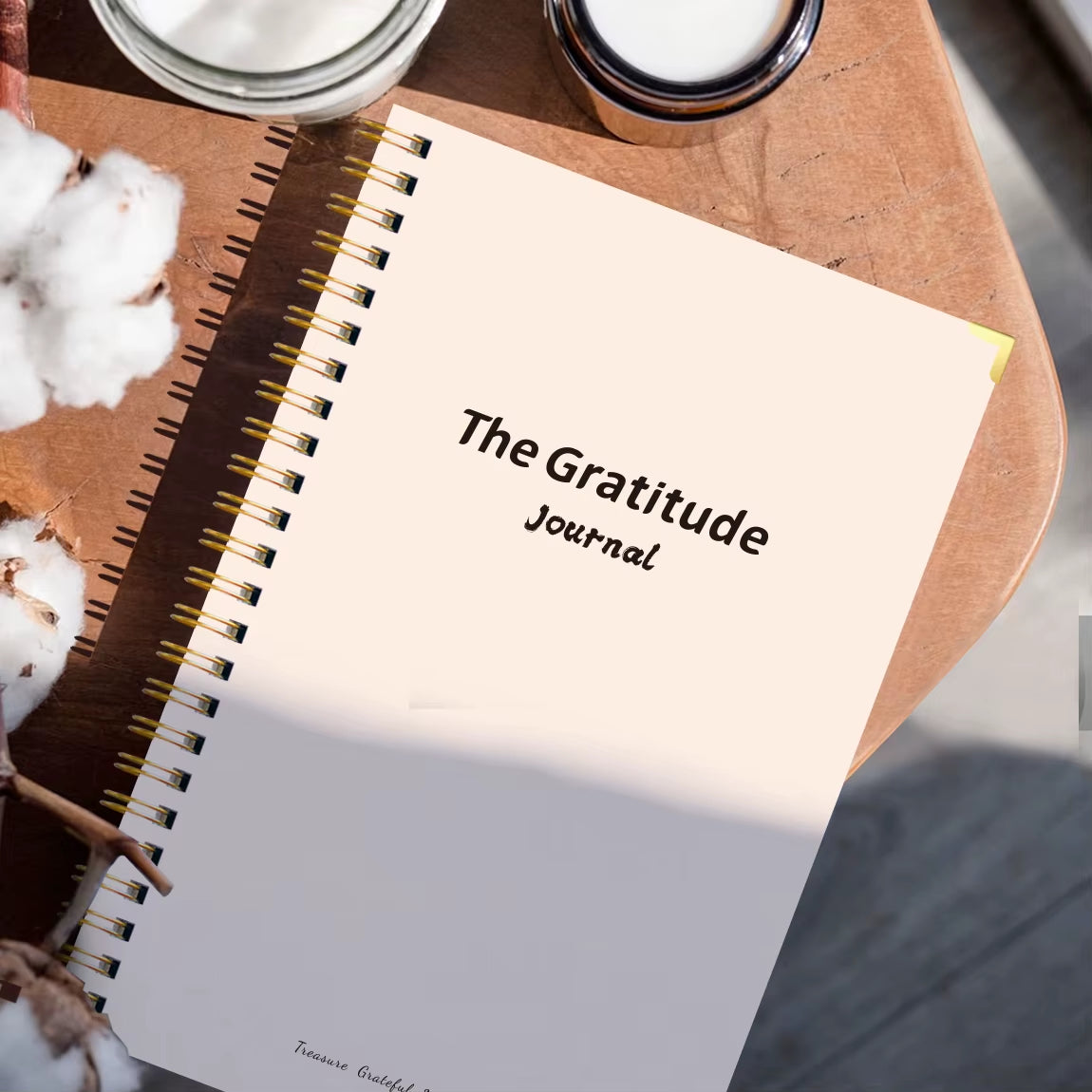 A5 Gratitude Journal Notebook, Mindfulness Journal with Prompts, Spiral Bound Notebook for Positive Thinking, Mood Tracker