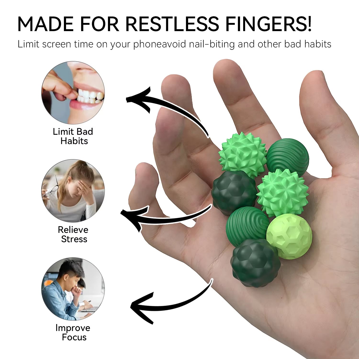 Magnetic Fidget Toy,Edc anti Stress Relief Toys,Fidgeting Antistress Anxiety Sensory Toy Magnet Balls for Adult Kids Autism ADHD