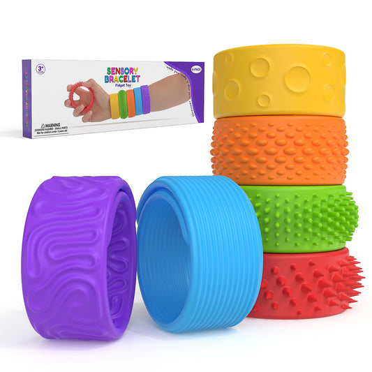Fidget Toys Slap Bracelets Textured Silicone Sensory Toys for Autism Calming Sensory Toy Stress Fidgets for Adults Office Desk