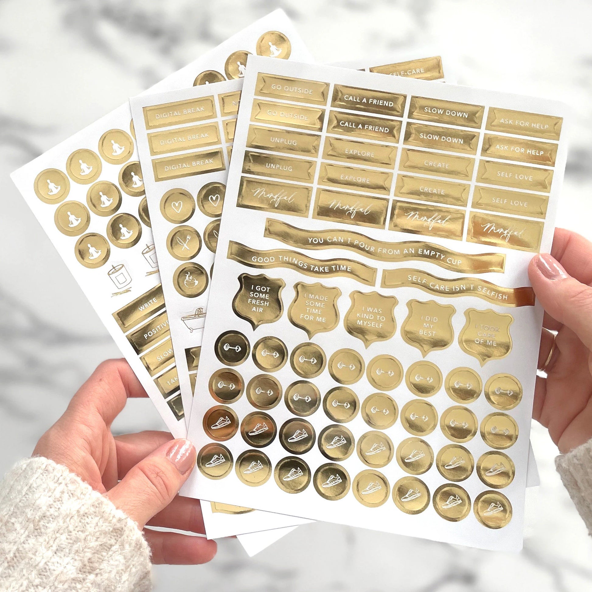 Almond Self-Care Journal – Daily Wellness, Gratitude & Sticker Sheets