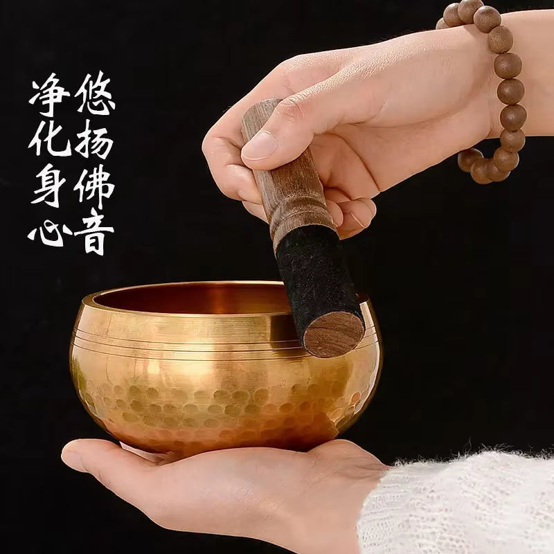 Tibetan Bowl Set with Mallet and Cushion Singing Bowls for Meditation Yoga Chanting Sound Healing Hand Beaten in Nepal