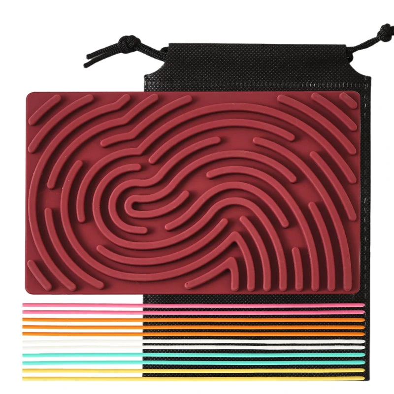 Silicone Montessori Toys Sensory Activity Board Calming Fidget Toys Silent Mindfulness for Kids Anxiety Relief Sensory Board