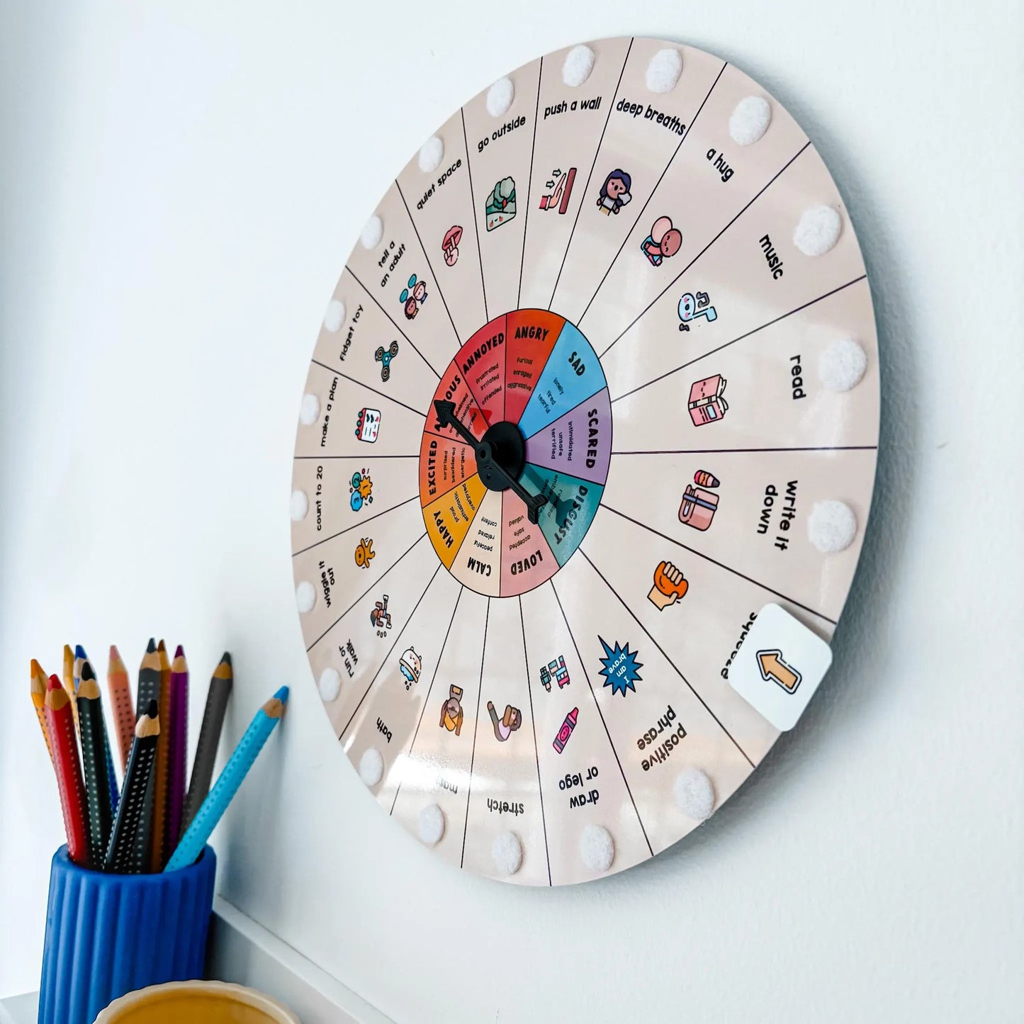 Children'S Emotions Wheel with Coping Choices for Boys and Girls, Classroom Teacher ELSA Feelings Resources, Emotional Regulation Tools