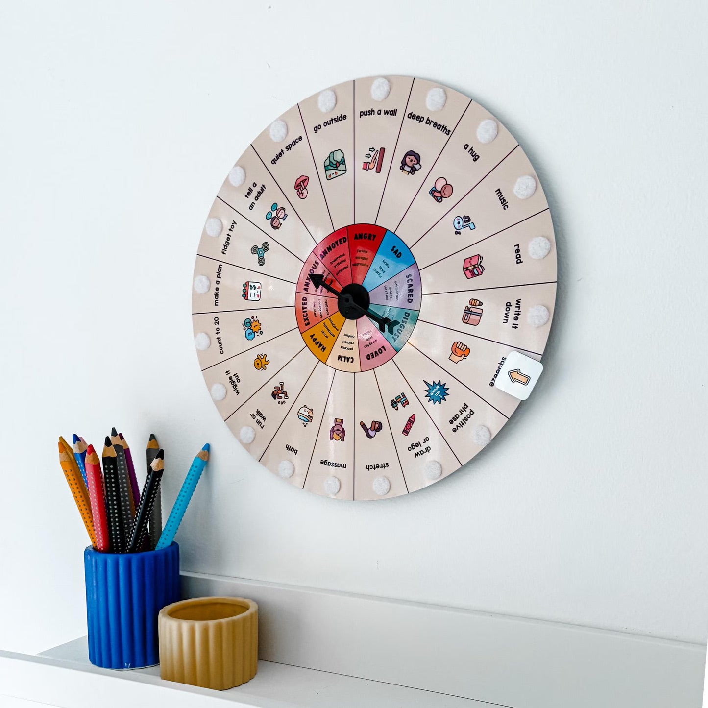 Children'S Emotions Wheel with Coping Choices for Boys and Girls, Classroom Teacher ELSA Feelings Resources, Emotional Regulation Tools