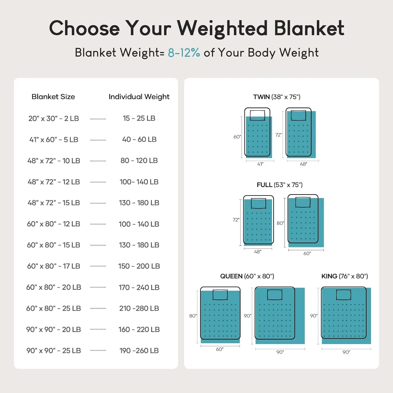 Weighted Blanket 15 Lbs Queen Size 60X80 Inches, Flannel Shaggy Sherpa Weighted Blanket for Adults Comfortable Weighted Blankets