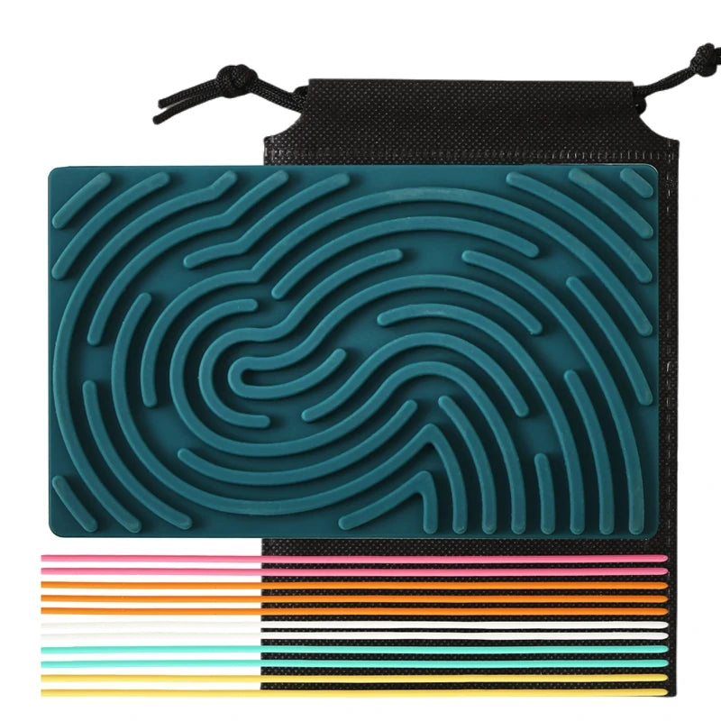 Silicone Montessori Toys Sensory Activity Board Calming Fidget Toys Silent Mindfulness for Kids Anxiety Relief Sensory Board