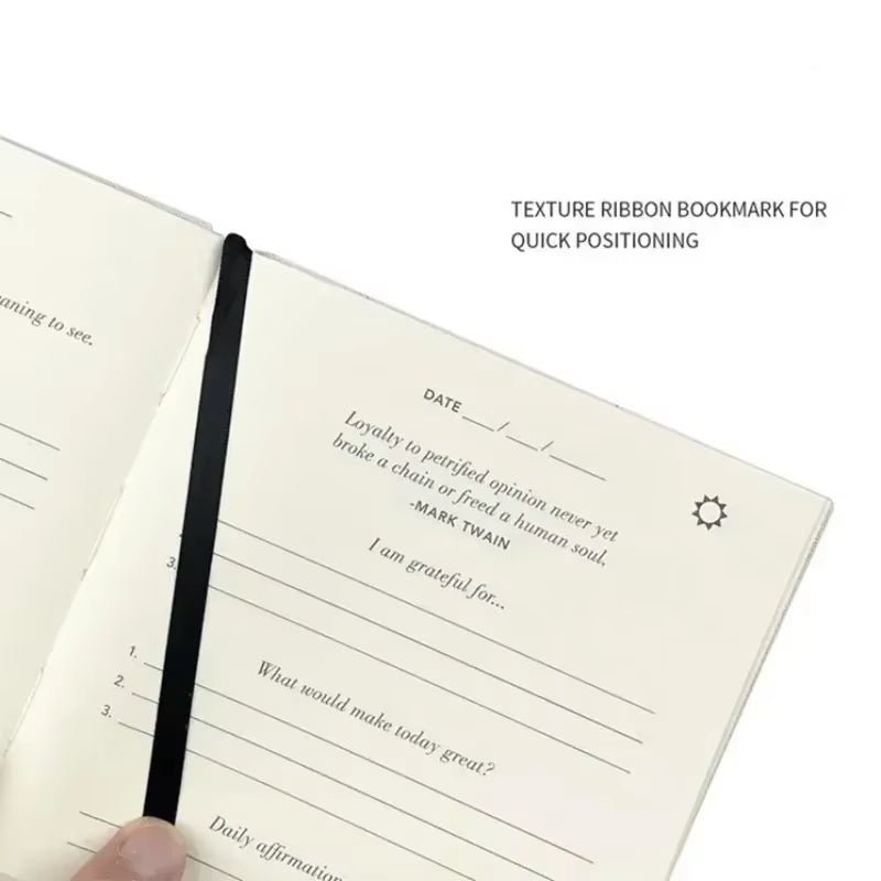 Hardcover & Mindfulness Size Five Minute Gratitude Manifestation Journal Daily Diary for Reflection Notebook The
