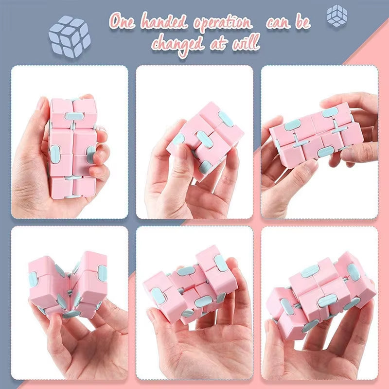 Infinity Magic Cube Children Adult Autism anti Stress Relief Funny Hand Game Four Corner Maze Fidgets Decompression Toys