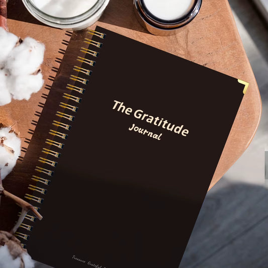 A5 Gratitude Journal Notebook, Mindfulness Journal with Prompts, Spiral Bound Notebook for Positive Thinking, Mood Tracker