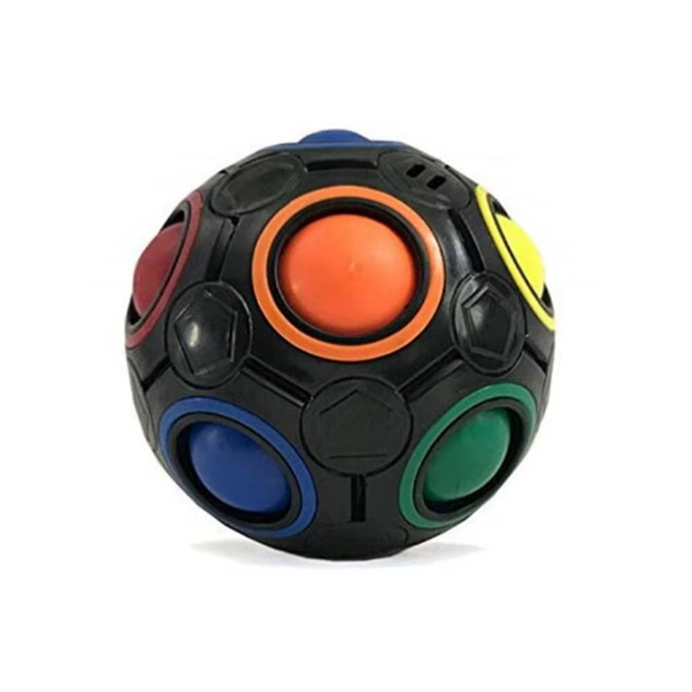 Rainbow Ball Puzzle Magic Cube Football Fidget Toy Luminous 3D Brain Teasers anti Stress Relief Educational Game for Kids Adults
