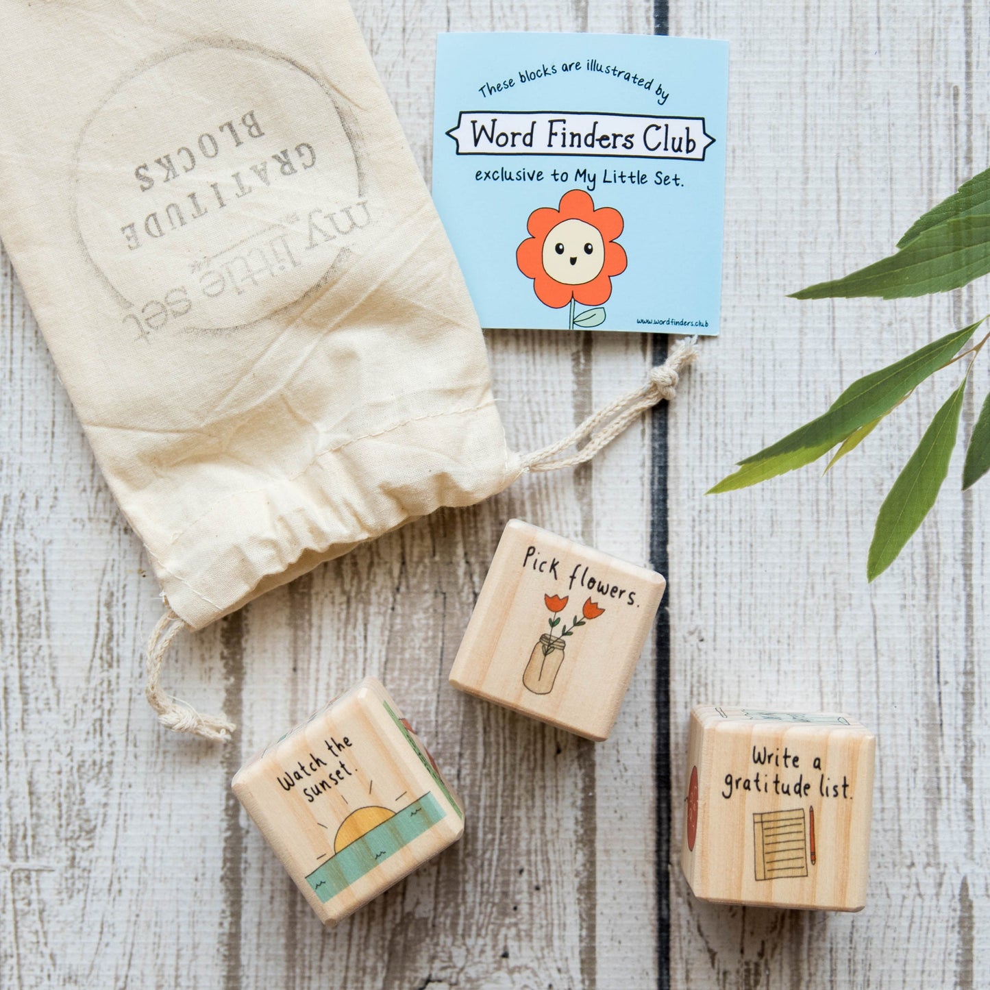 Gratitude Prompts, Mindfulness for Kids, Emotional Regulation, Gift for Teacher, Nature Classroom, Activities for Kids, Wooden Blocks