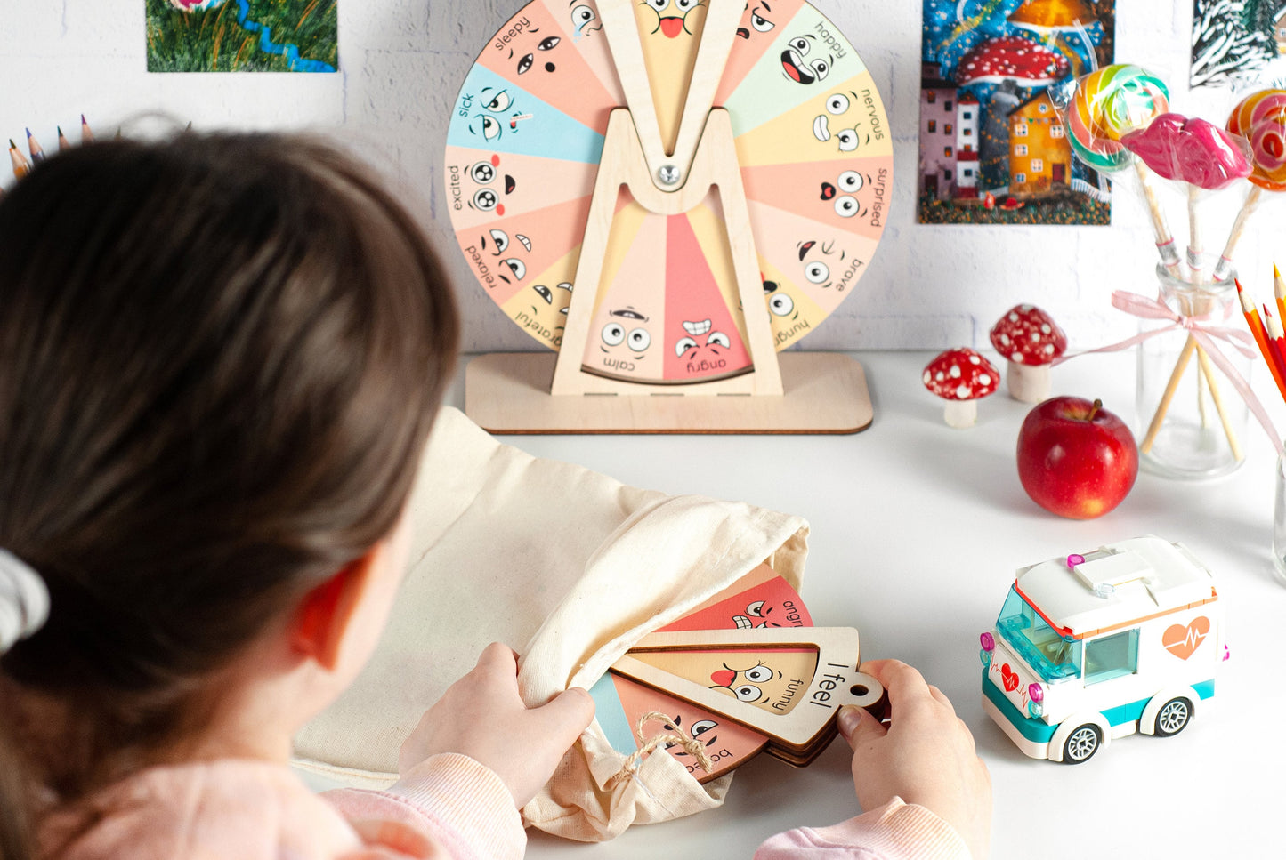 Gifts for Kids, Emotional Wheel, Feelings Wheel, Emotion Chart, Feelings Chart Emotional Regulation Emotion Wheel Classroom Decor Kids Toy