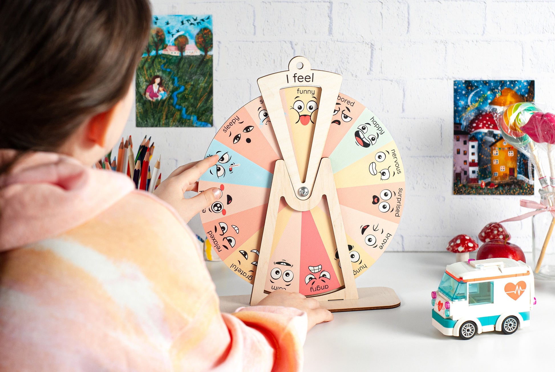 Gifts for Kids, Emotional Wheel, Feelings Wheel, Emotion Chart, Feelings Chart Emotional Regulation Emotion Wheel Classroom Decor Kids Toy