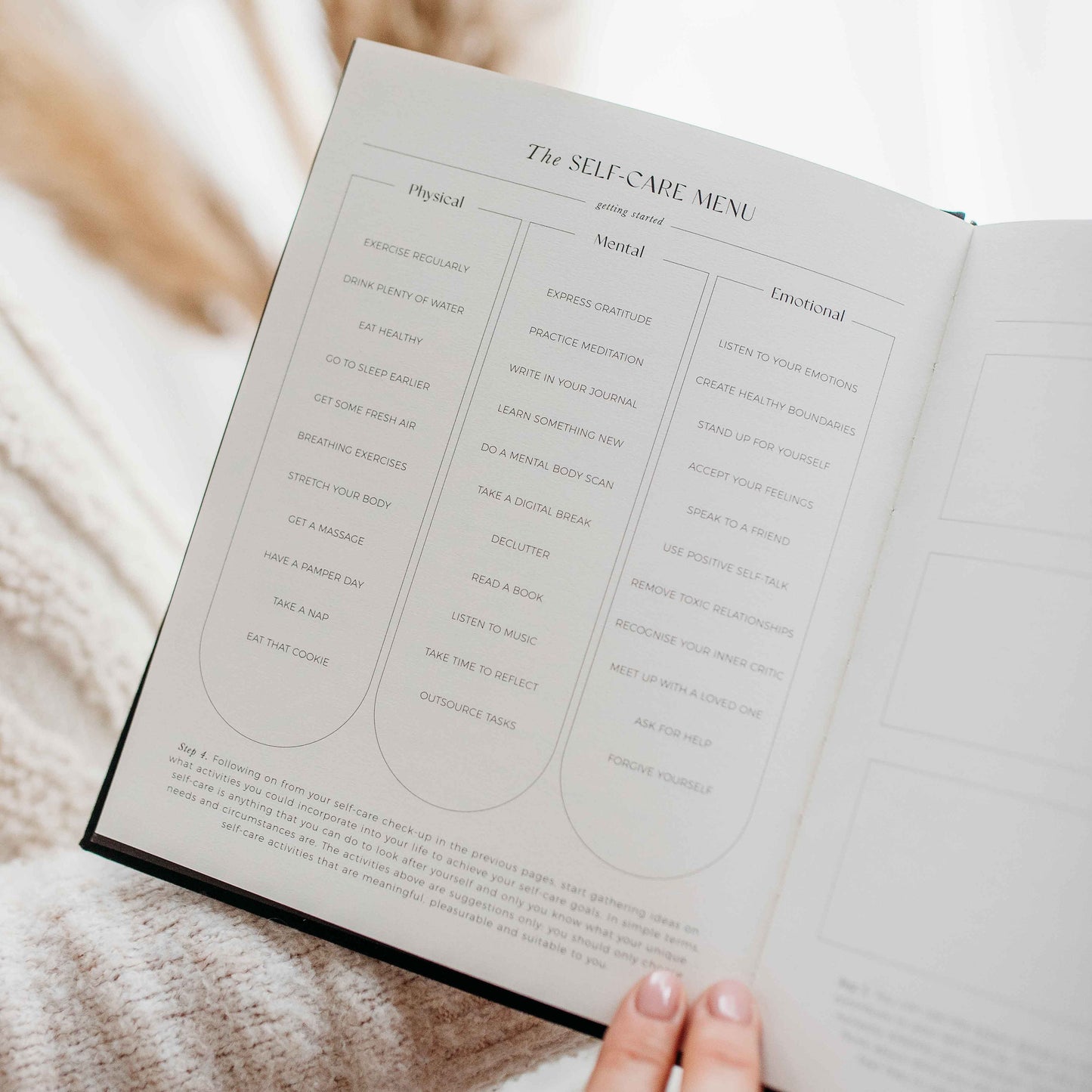 Almond Self-Care Journal – Daily Wellness, Gratitude & Sticker Sheets