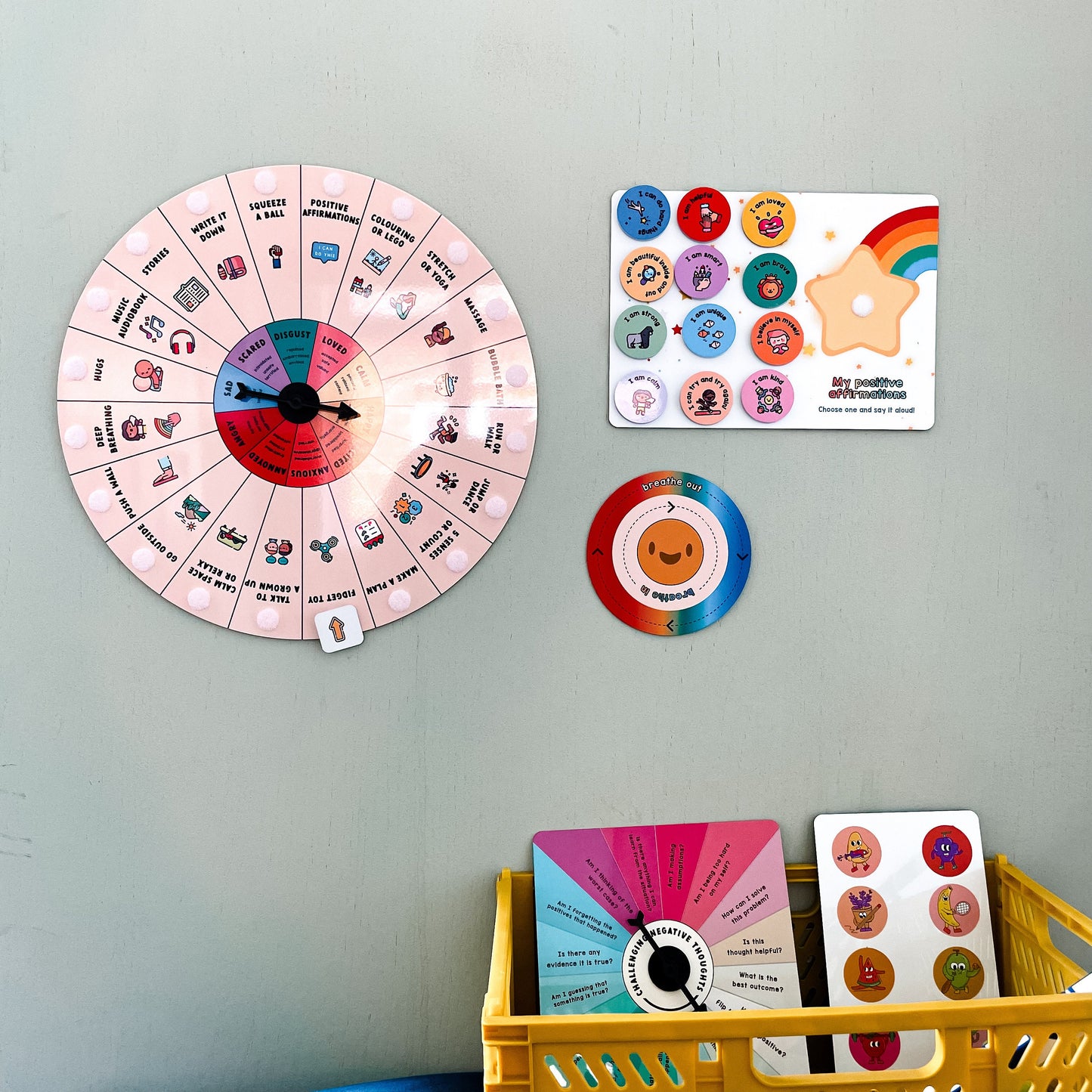 Children'S Emotions Wheel with Coping Choices for Boys and Girls, Classroom Teacher ELSA Feelings Resources, Emotional Regulation Tools